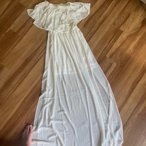 Show Me Your MuMu off the shoulder white dress
